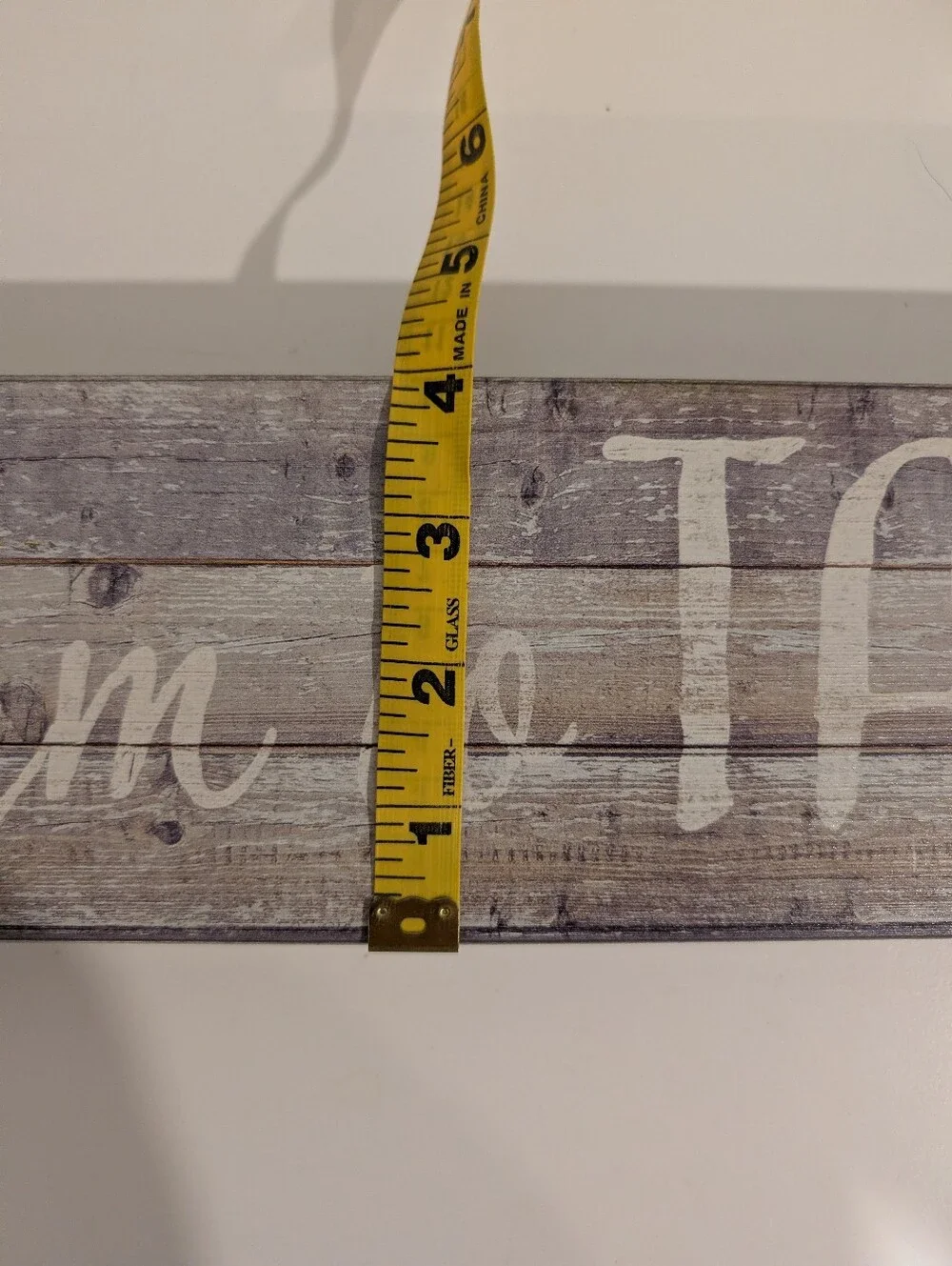 Farm to Table Rustic Wood Wall Sign - White Text on Weathered Gray